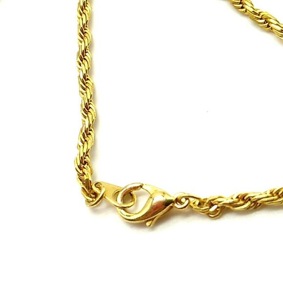 Pave Crystal Fleur de lis Gold-tone & Silver-tone Pendant Rope Chain Necklace - Picture 5 of 11